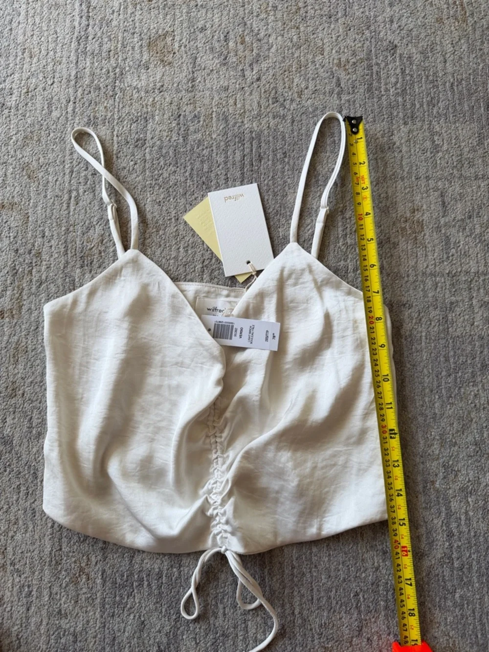 Wilfred Cream Ruched Drawstring Cami - Picture 3 of 7